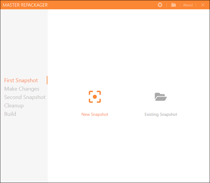 screenshot of Master Packager
